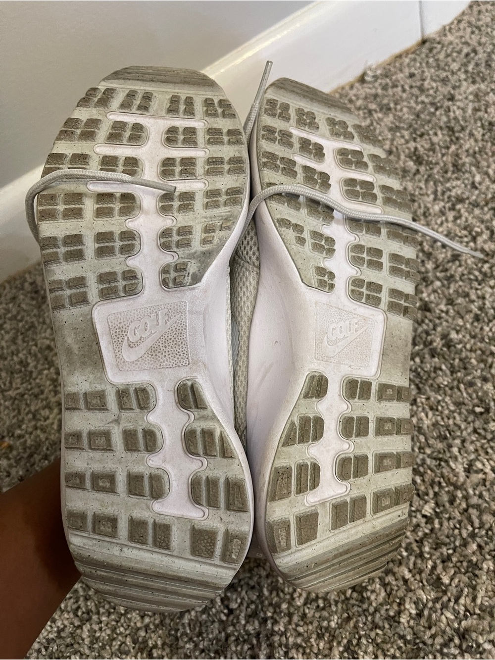Nike Golf Women's Light Gray Mesh Athletic Sneakers - Picture 6 of 7